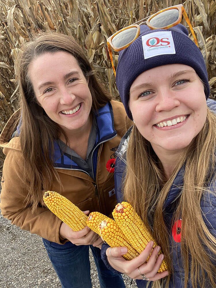 Harvex employees in the field smiling