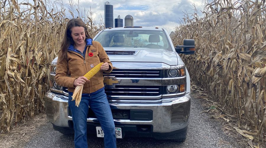 Harvex CCA support agronomist at the field